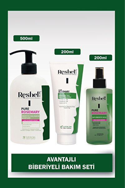 Reshell Biberiyeli Güçlendirici, Onarıcı Saç Bakım Seti