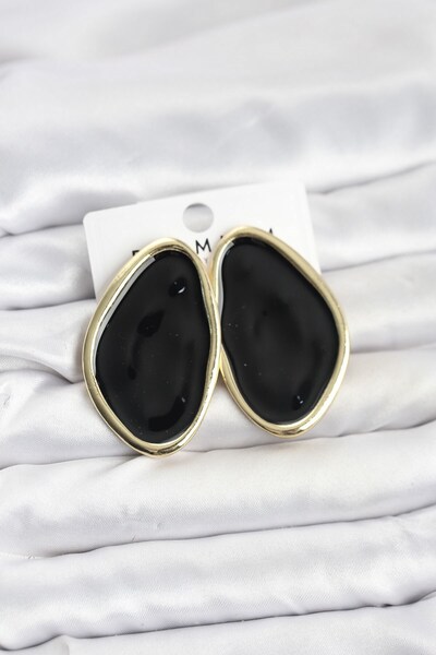 Inure Jewelry أقراط نسائية من النحاس الأسود المطلي بالمينا على شكل قطرة ماء ب...