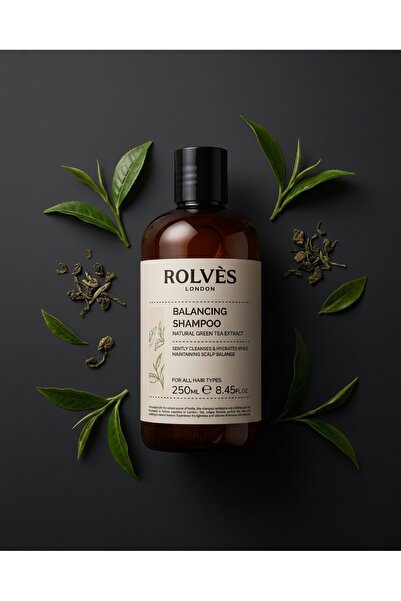 ROLVES Şampuan Vegan Bitkisel Arındırıcı Yeşil Çay Etkili, Günlük Kullanım, T...