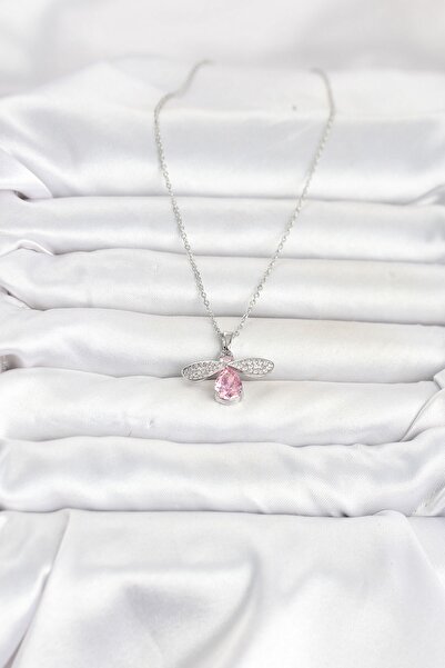 Inure Jewelry سلسلة فولاذية 316L فضية اللون موديل فلاي للنساء