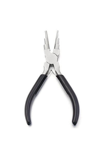 Choice 155mm Black 6-in-1 Carbon Steel Round Nose Jewelry Pliers Bail Making ...