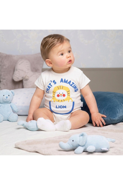 mandalinsbaby بدلة أطفال أولاد فاخرة مطبوعة بتصميم ليون