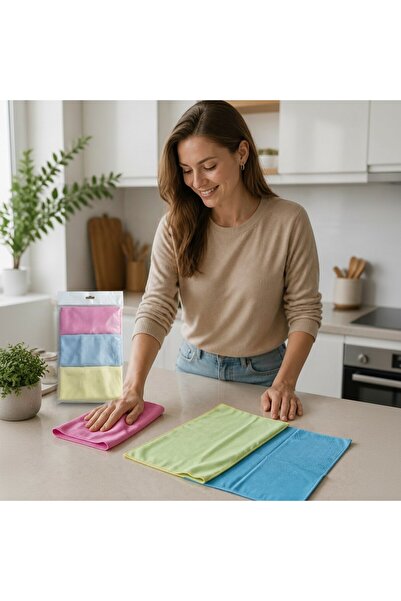 MİLAYS LİFE HOME COLLECTİON SET DE CURĂȚARE DIN MICROFIBRĂ 3 PIESE