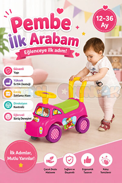 Doğan Oyuncak Dünyası Benim Ilk Arabam Ilk Arabam - Binmeli Araba - Çocuk Ara...