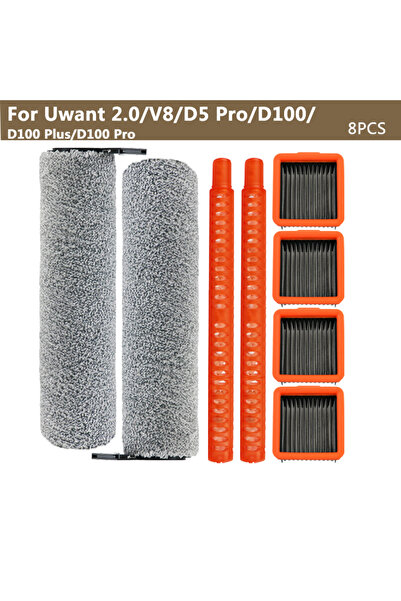 Choice8 20 قطعة بديلة لـ Uwant 2.0/V8/D5 Pro/D100/D100 Plus/D100 Pro، فرشاة د...