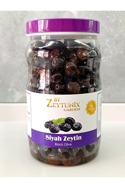 ZeytunixAkhisar Siyah Trilye (Gemlik) Yağlı Sele Zeytin 1000 gr (M Boy)