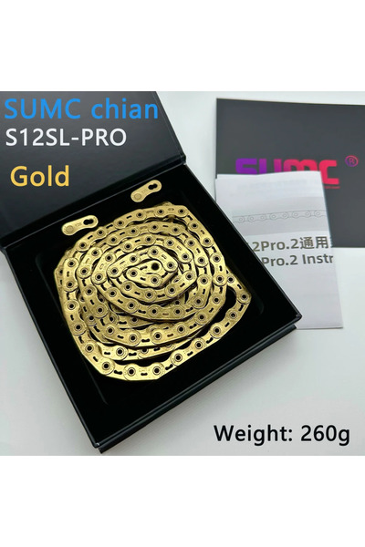 Choice سلسلة دراجة S12SL-Gold Sumc بـ 12 سرعة، سلسلة هلالية للدراجات الجبلية ...