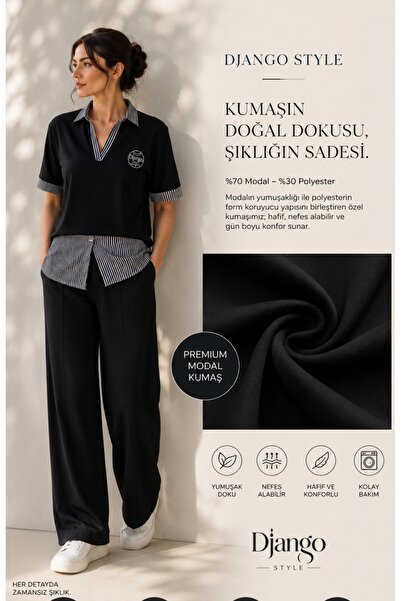 DJANGO STYLE MODAL GARNİLİ ALT UST EŞOFMAN TAKIMI