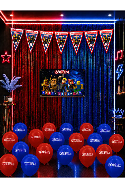 snowparty Roblox Curtained Birthday Party Supplies Ornaments Set Prdlst