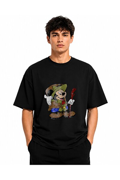 Inscriptie Tricou Unisex Bumbac Premium Casual " Mickey Mouse - aventurier "