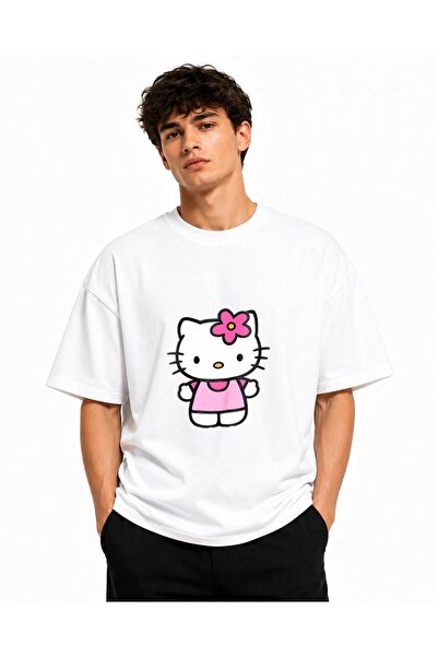 Inscriptie Tricou Unisex Bumbac Premium Casual " Hello Kitty standard "