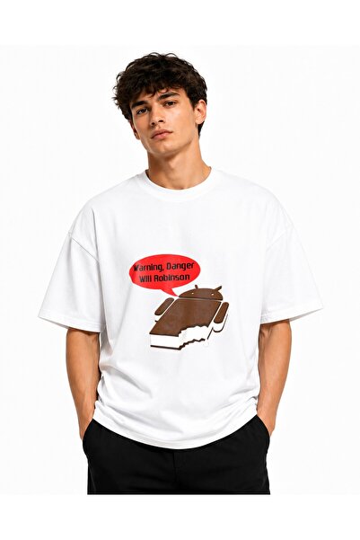 Inscriptie Ουνισέξ Βαμβακερό T-Shirt Υψηλής Ποιότητας  "Fiction Android "