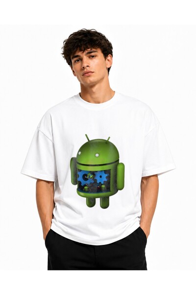 Inscriptie Unisex Premium Cotton Casual T-Shirt "Android studio"