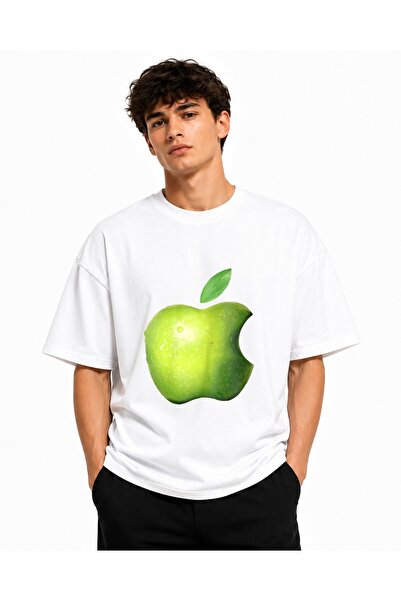 Inscriptie Tricou Unisex Bumbac Premium Casual " Apple logo in real life "