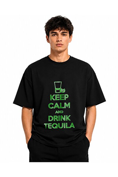 Inscriptie Unisex Βαμβακερό T-Shirt Υψηλής Ποιότητας  "Μείνετε Ήρεμοι και Πιε...