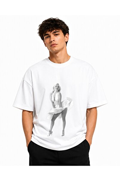 Inscriptie Tricou Unisex Bumbac Premium Casual " Marilyn Monroe whole body "