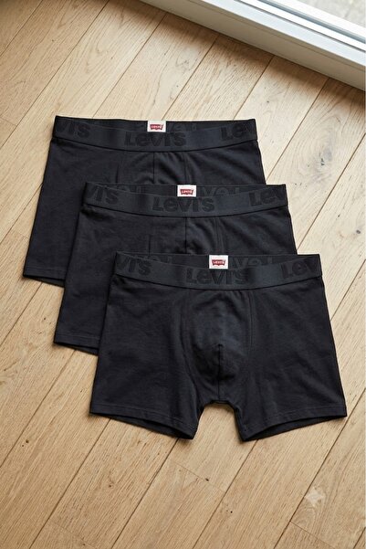 Levi's Ανδρικά μαύρα μπόξερ 3 συσκευασιών