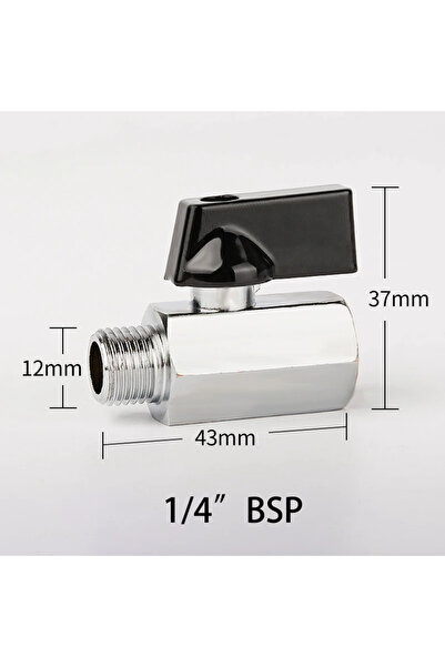 Choice7 NW-02 1/8" 1/4" 3/8" 1/2" Threaded Mini Brass Ball Valve BSP Male To ...