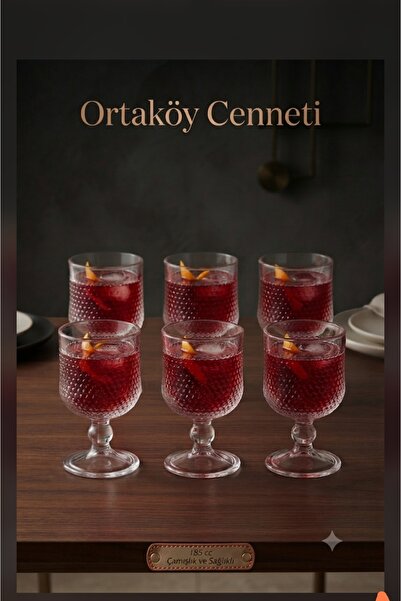 ORTAKÖYCENNETİ Cam 6 Lı Kadeh 175 Klasik