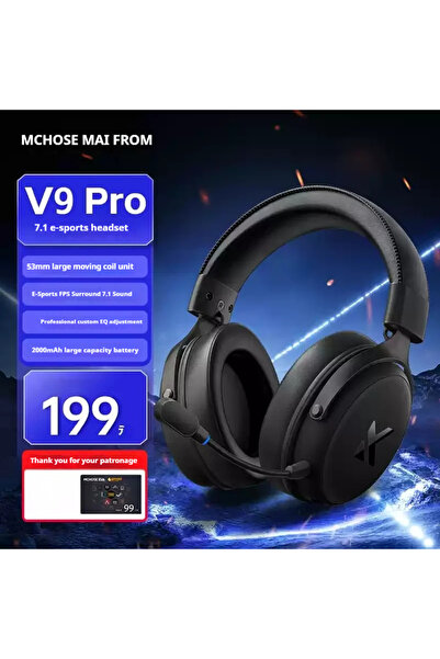 Choice1 V9 Pro black MCHOSE V9 pro Wireless Bluetooth Headset with Three Mode...