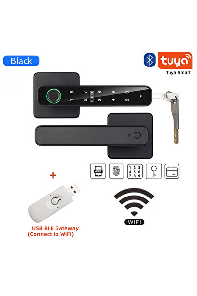 choice2 XSDTS F3S-Black Gateway XSDTS Tuya Handle Fingerprint Key Card Digita...