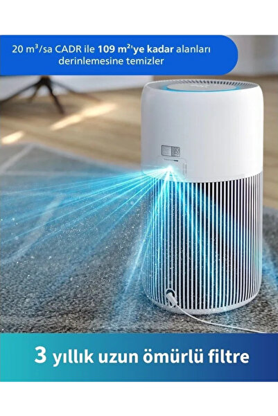 Philips 109 m² Kapsama Alanlı Wi-Fi Destekli Sessiz Hava Temizleyici SilentWi...