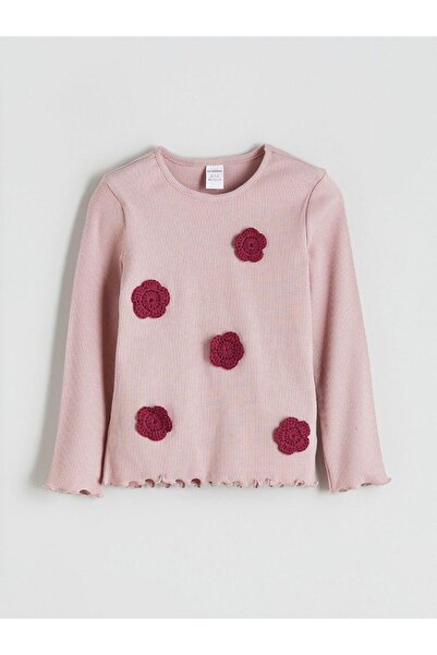 LC Waikiki Crew Neck Patterned Girl's Blouse (W5)