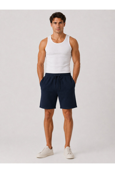 PROLET Gabardine Back Pocket Detailed Waffle Men's Shorts