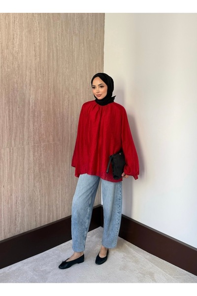 MODA S&S BZLİNE Vual gömlek kırmızı