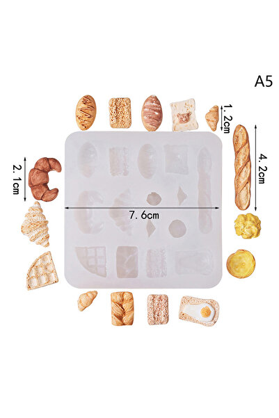 Choice4 A5 1Pcs Mini Bread Biscuit Cake Silicone Mould For Clay Food Mold DIY...