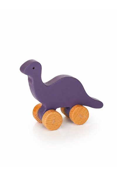 Woodnjoy Hareketli Ahşap Mini Dinazor (mor)