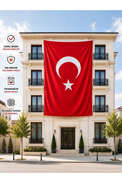 Asyabayrak Premium Raşel Kumaş Türk Bayrağı 500x750cm