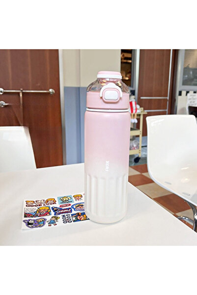 Choice1 800ML B 800ml Thermos Water Bottle Straw Cup Stainless Steel Car Ther...