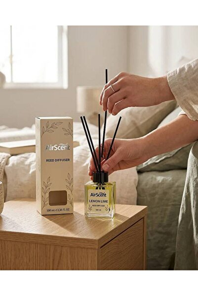 Airscent Çubuklu Oda Kokusu – Lemon Lime 100 ML - Kare