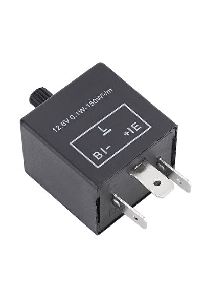 Choice Black 1Pc 3Pin Car LED Light Flasher Relay Turn Signal Rate Control Bl...