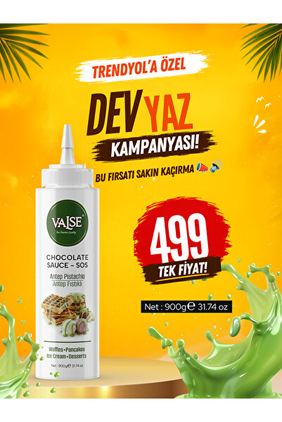Valse Gerçek Antep Fıstıklı Sos (Glutensiz) 900 Gr Waffle & Pankek & Meyve & ...