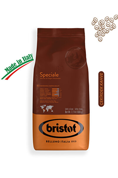 Bristot Speciale 1 kg Çekirdek Kahve - Orta Kavrulmuş Premium İtalyan Espresso