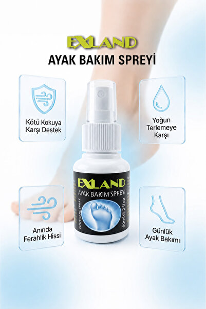 Exland Ayak Bakım Spreyi Ayak Kokusuna Karşı Ferahlatıcı ve Hijyen Destekleyi...