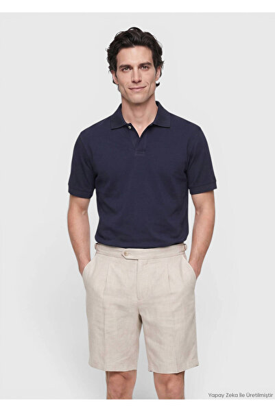 Ramsey Lacivert Düz T-Shirt