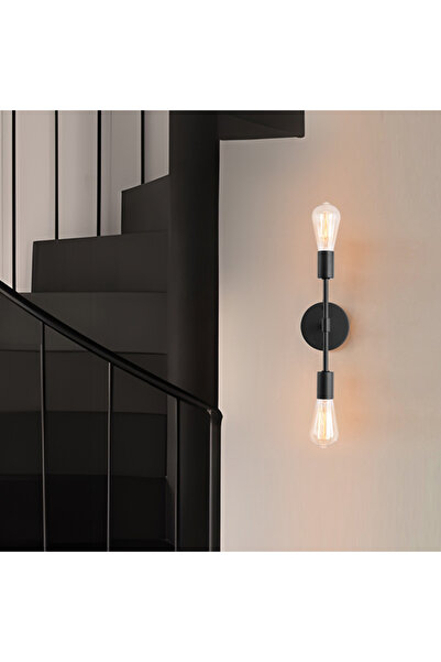 Choice No light bulb Black Modern minimalist 2-light E27 wall lamp for living...