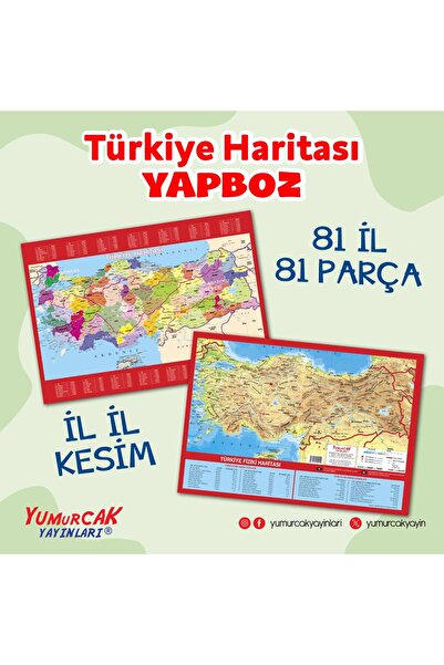 Yumurcak Yayınları Türkiye Haritası Yapboz