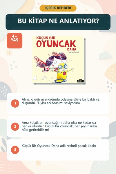 Abm Yayınevi One More Little Toy Story Book - Educational and Instructional Book for Children over 4 Years Old