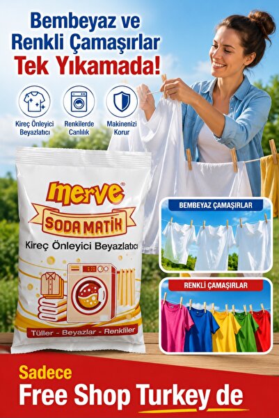 TedarikçinBurada Soda Matik Kireç Önleyici Süper Beyazlık ve Yumuşaklık 500 Gr