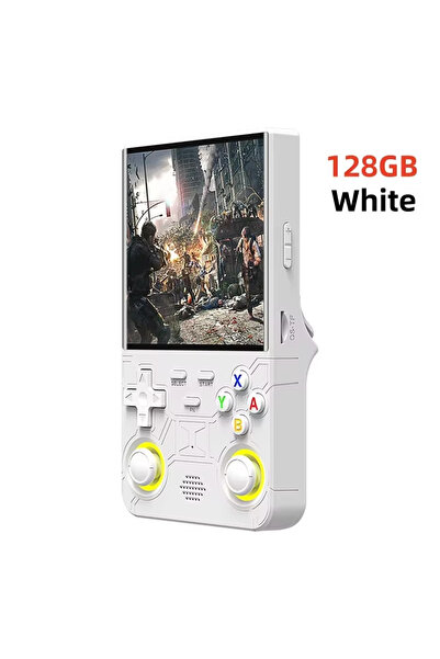 Choice5 وحدة تحكم ألعاب فيديو محمولة R36U بسعة 128 جيجابايت باللون الأبيض، شا...