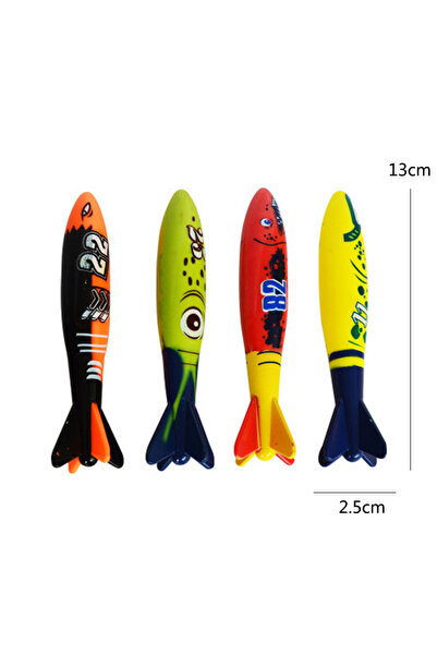 Choice 4pcs W-torpedo Diving Toys Plastic Children Summer Outdoors Swimming P...