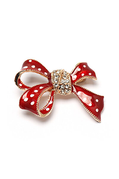 Choice1 2 Crystal Knot Bow Brooch Red Knot Lapel Pin For Women Girl Clothes D...