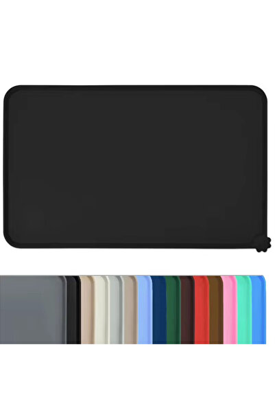 Choice Black Cat Dog Food Mat For Pet Feeding Bowl Floors Waterproof Non Slip...