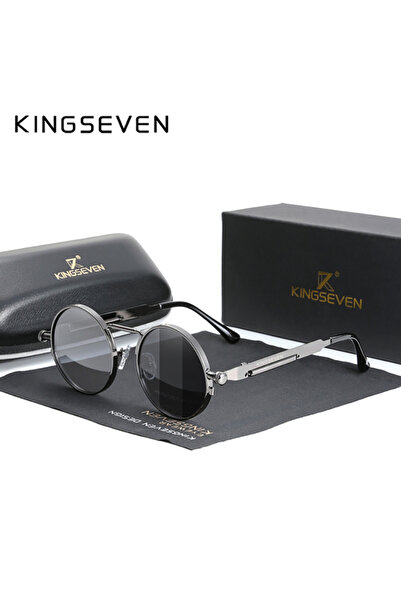Choice1 نظارة شمسية دائرية KINGSEVEN للرجال، مستقطبة، بتصميم Steampunk، للنسا...