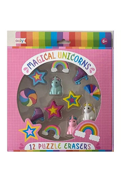 Evelise Radieră tip puzzle - Unicorni Magici (Set de 12)