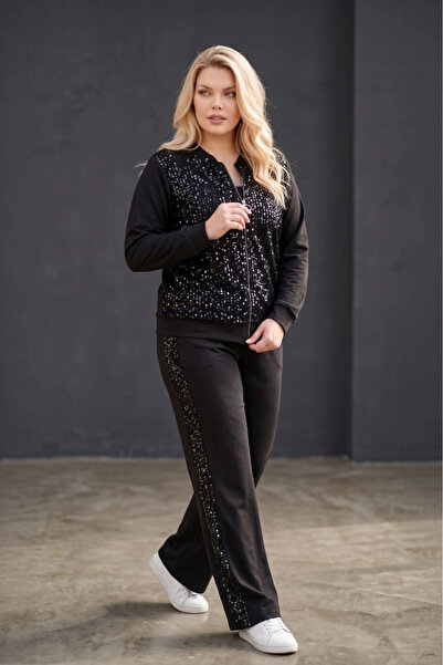 aytemas Sequin Zipper Suit